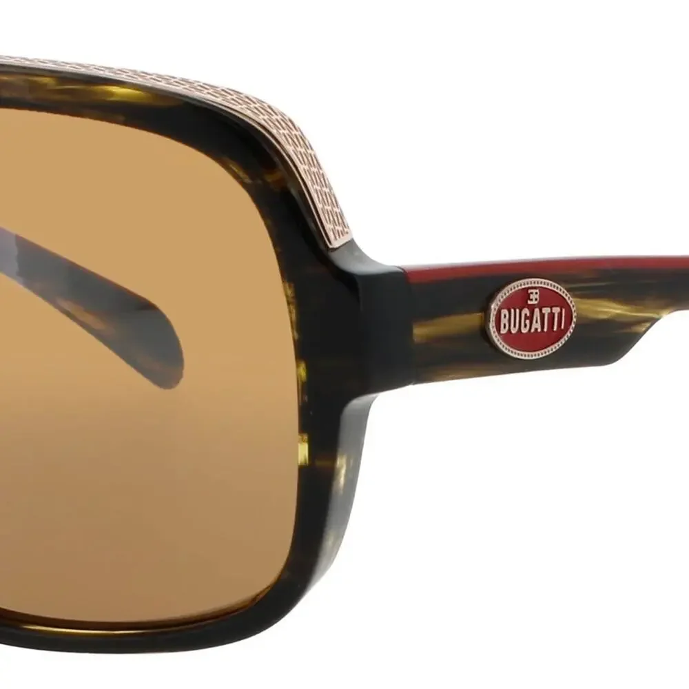 New! BUGATTI 06-DT Stylish Dark Tortoise Aviator Luxury Sunglasses, Authentic